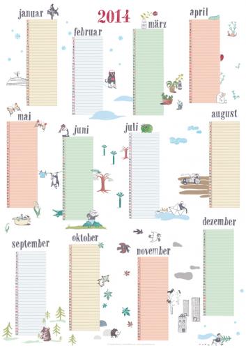 Wandkalender 2014